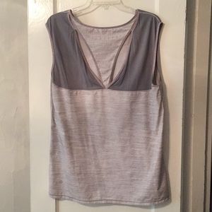 Lululemon gray and white tank